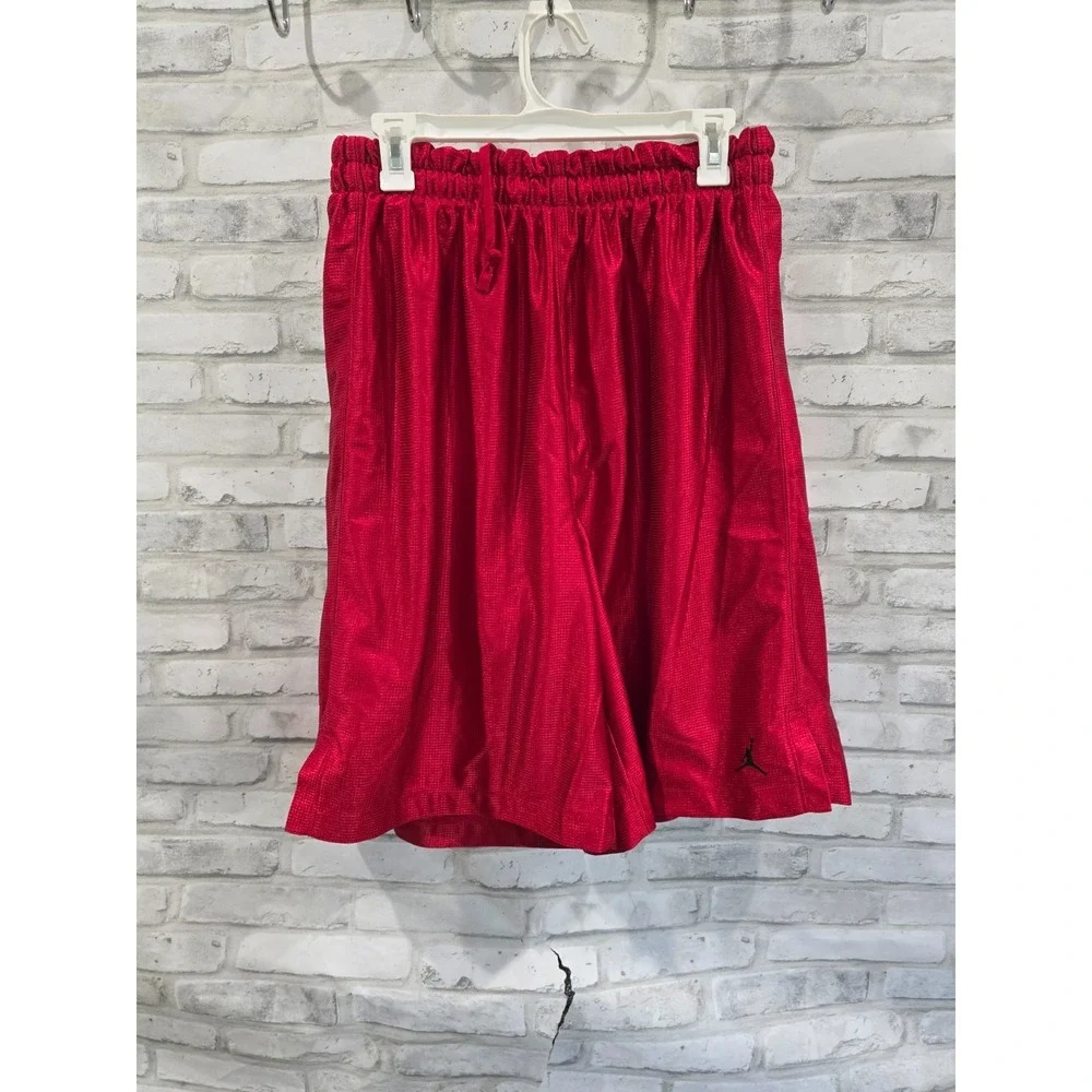 Vintage Air Jordan Dazzle Shorts Men's XL Red Shiny Basketball Baggy Y2K